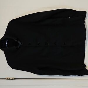 Stone Rose Shirt Mens Medium Black Button Up Collared Preppy Dress Shirt